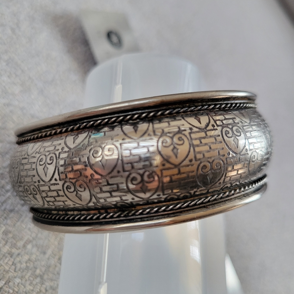 Lock Design/ Silver Cuff Bracelet - image 1